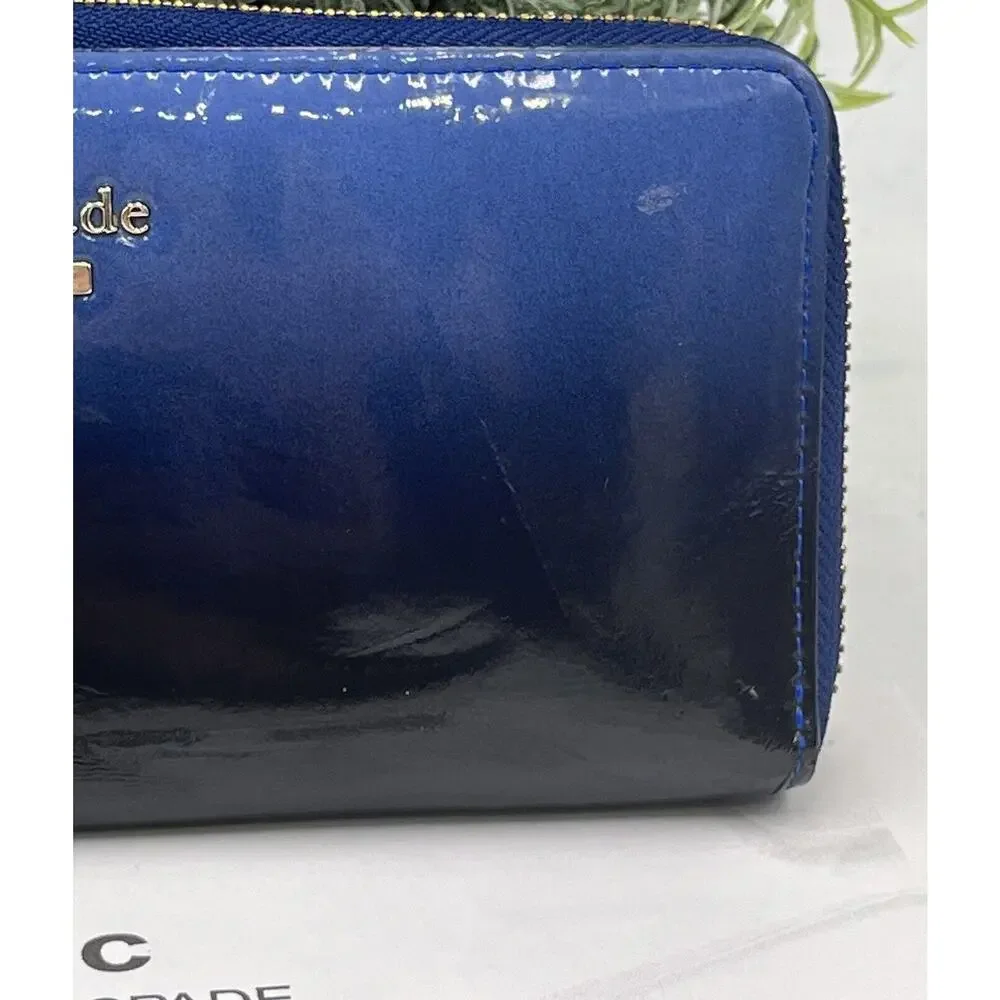 Kate Spade Authenticated‎ Cedar Street Cosmic Blue Ombre Patent Nisha Wallet